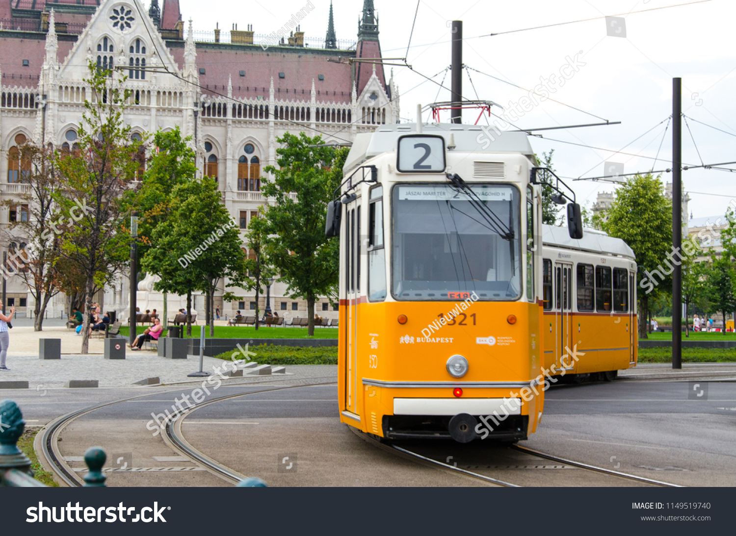 Budapest Hungary 27072018 Tram Driving By Stock Photo Edit Now 1149519740