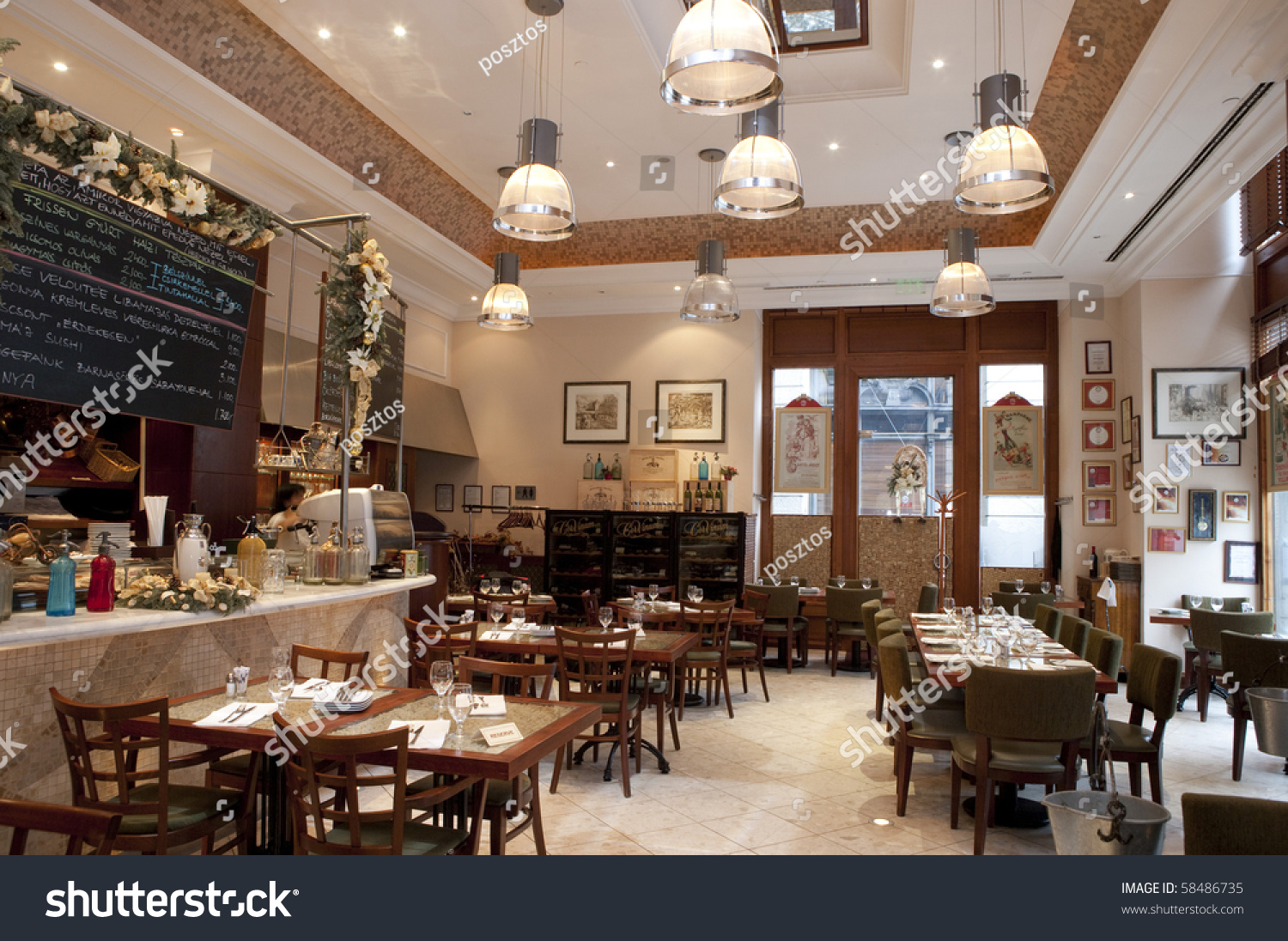 Budapest, Hungary - January 10: Interior Of The Bock Bistro Restaurant ...