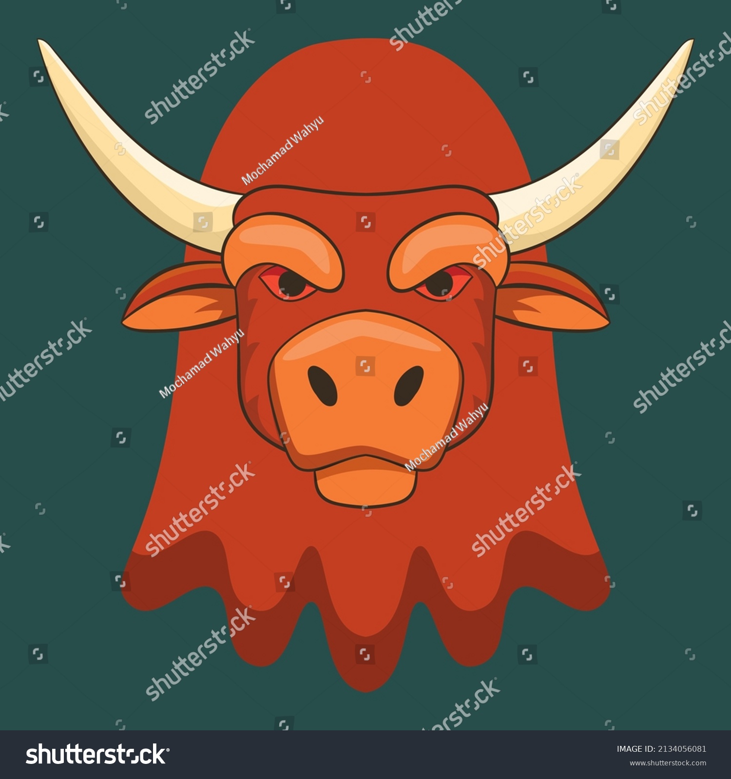 Buffalo Angry Face Art Ghost Stock Illustration 2134056081 | Shutterstock