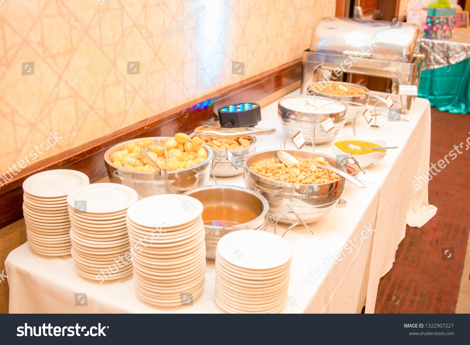 Buffet Style Party Table Set Stock Photo Edit Now 1322907227