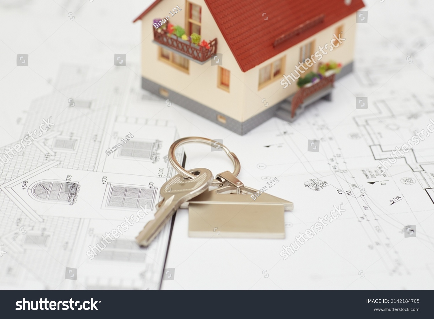 Building House Plan Key Model Drawing Stock Photo 2142184705 | Shutterstock