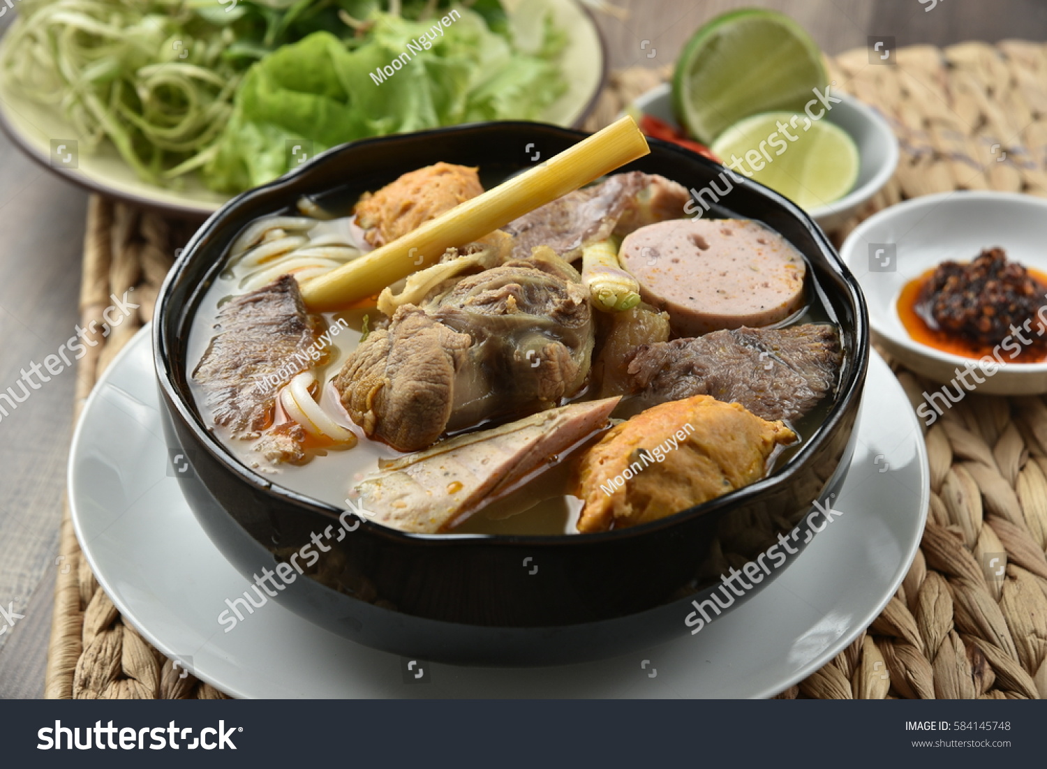 Bun Bo Hue Hue Noodles Noodles Stock Photo (Edit Now) 584145748