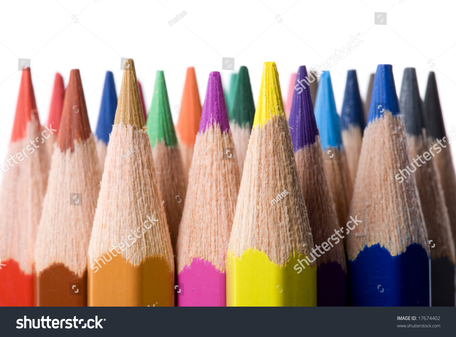 Bunch Of Colored Pencils Closeup Stock Photo 17674402 : Shutterstock