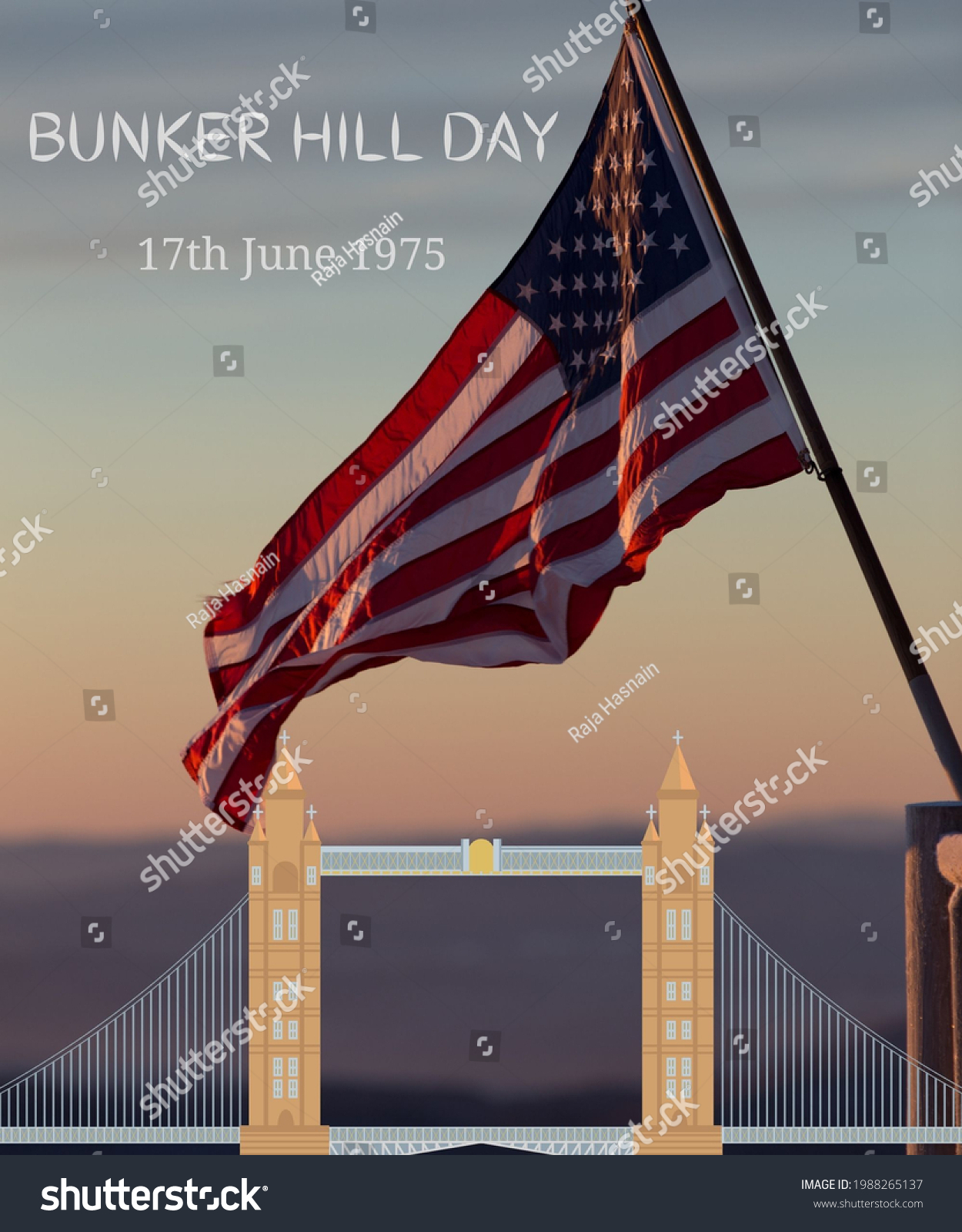 Bunker Hill Day Bunker Hill Day Stock Illustration 1988265137