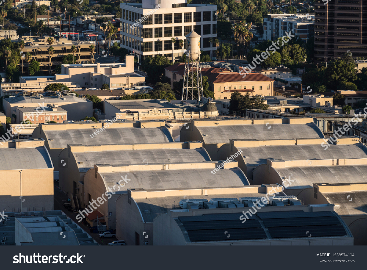 3 000 Warner Bros Studios Burbank Images Stock Photos Vectors   Stock Photo Burbank California Usa October Morning View Of Historic Sound Stages With Curved 1538574194 