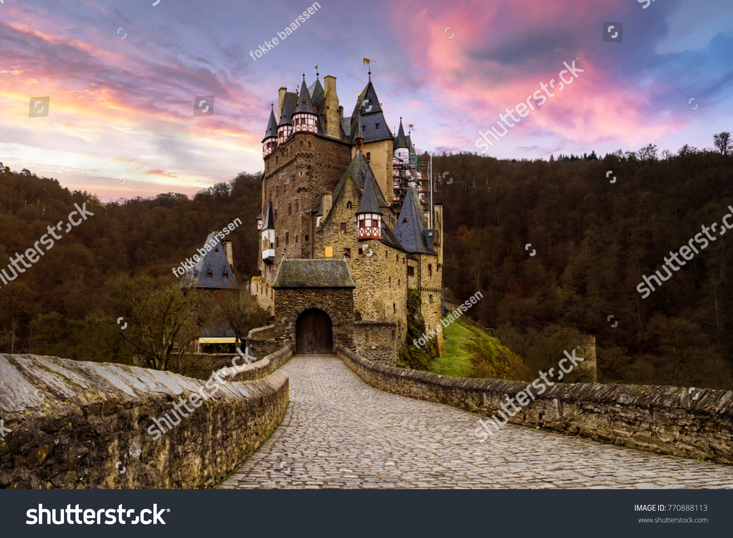 Burg Eltz Castle Rhinelandpalatinate State Sunset Stock Photo 770888113 ...