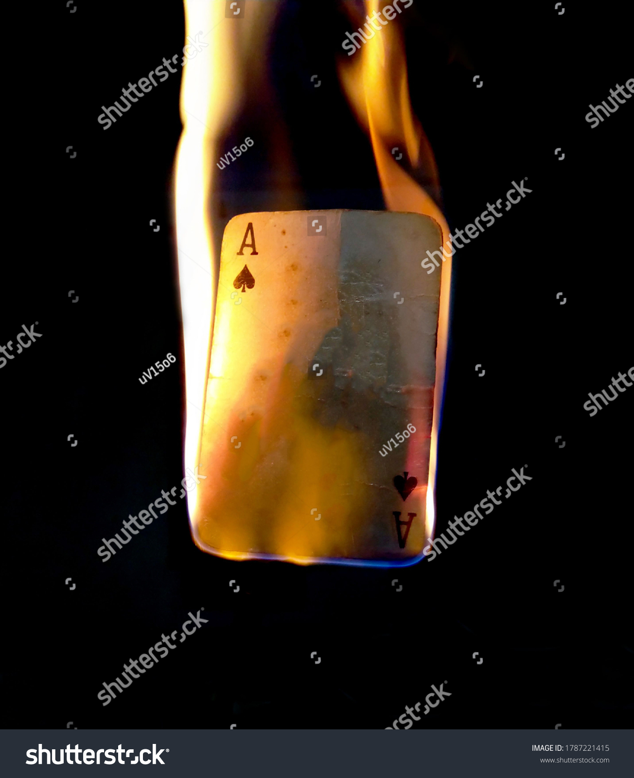 Burning Ace Spades Ace Has Highest Stock Photo 1787221415 | Shutterstock