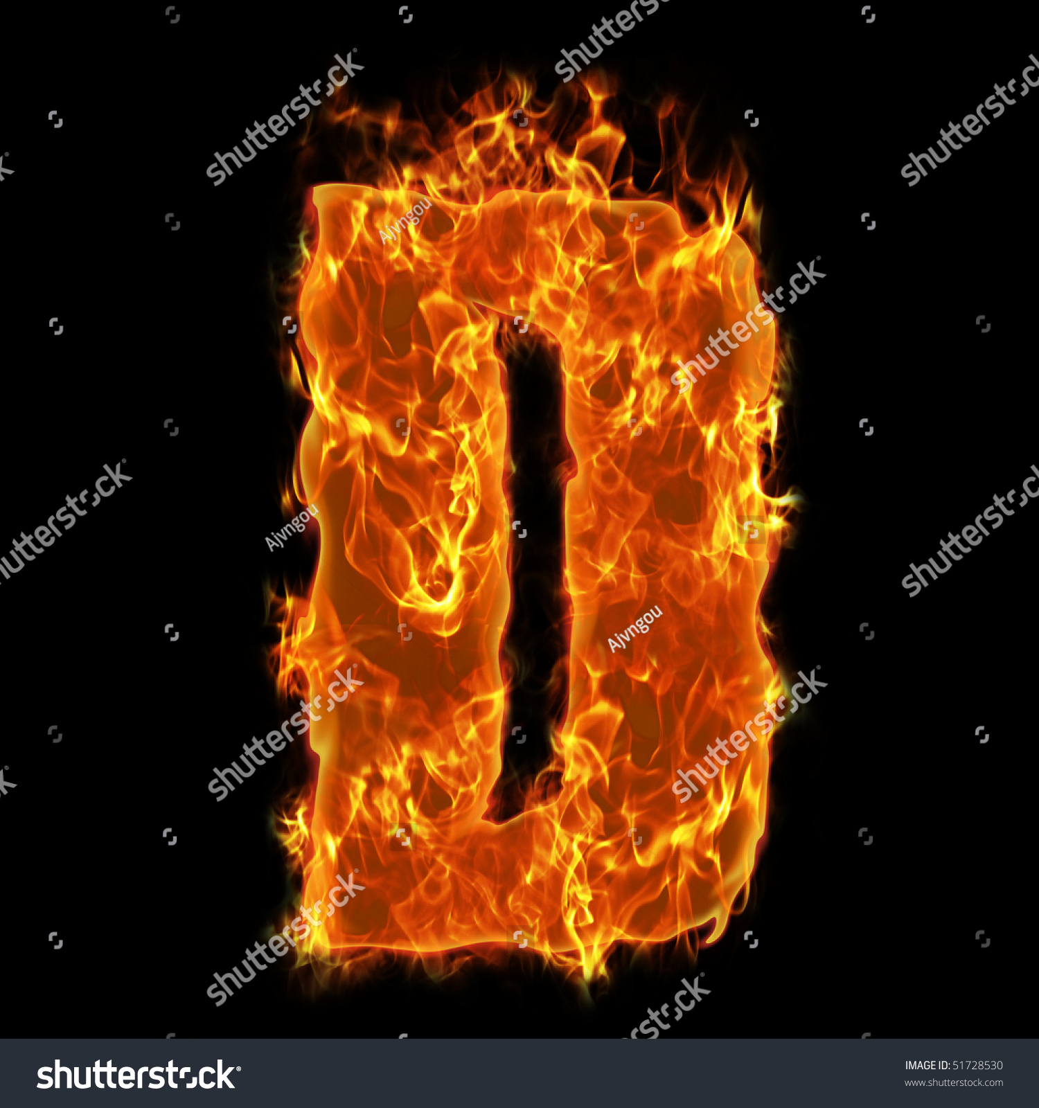 Burning Alphabet Letter D Stock Illustration 51728530 - Shutterstock