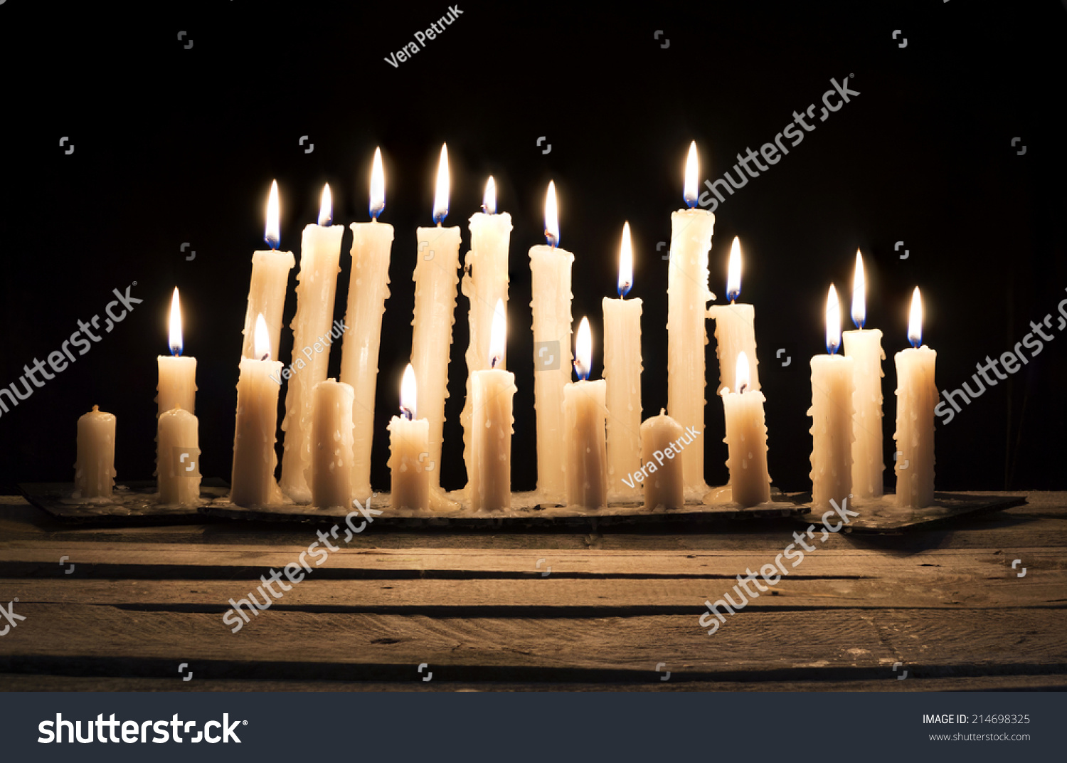 Burning Candles Darkness 2 Stock Photo (edit Now) 214698325 - Shutterstock