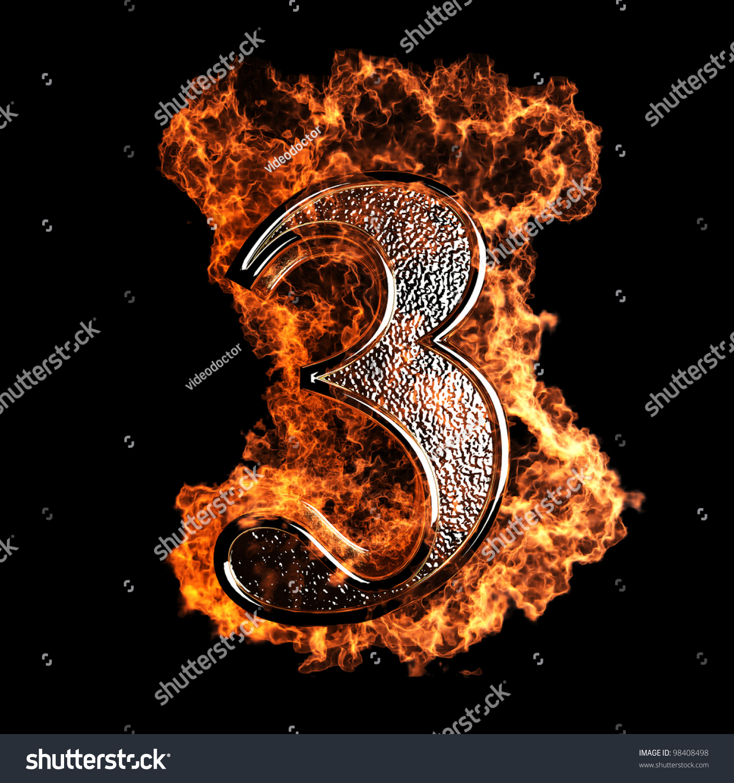 Burning Figure Made 3d Graphics Stock Illustration 98408498 | Shutterstock