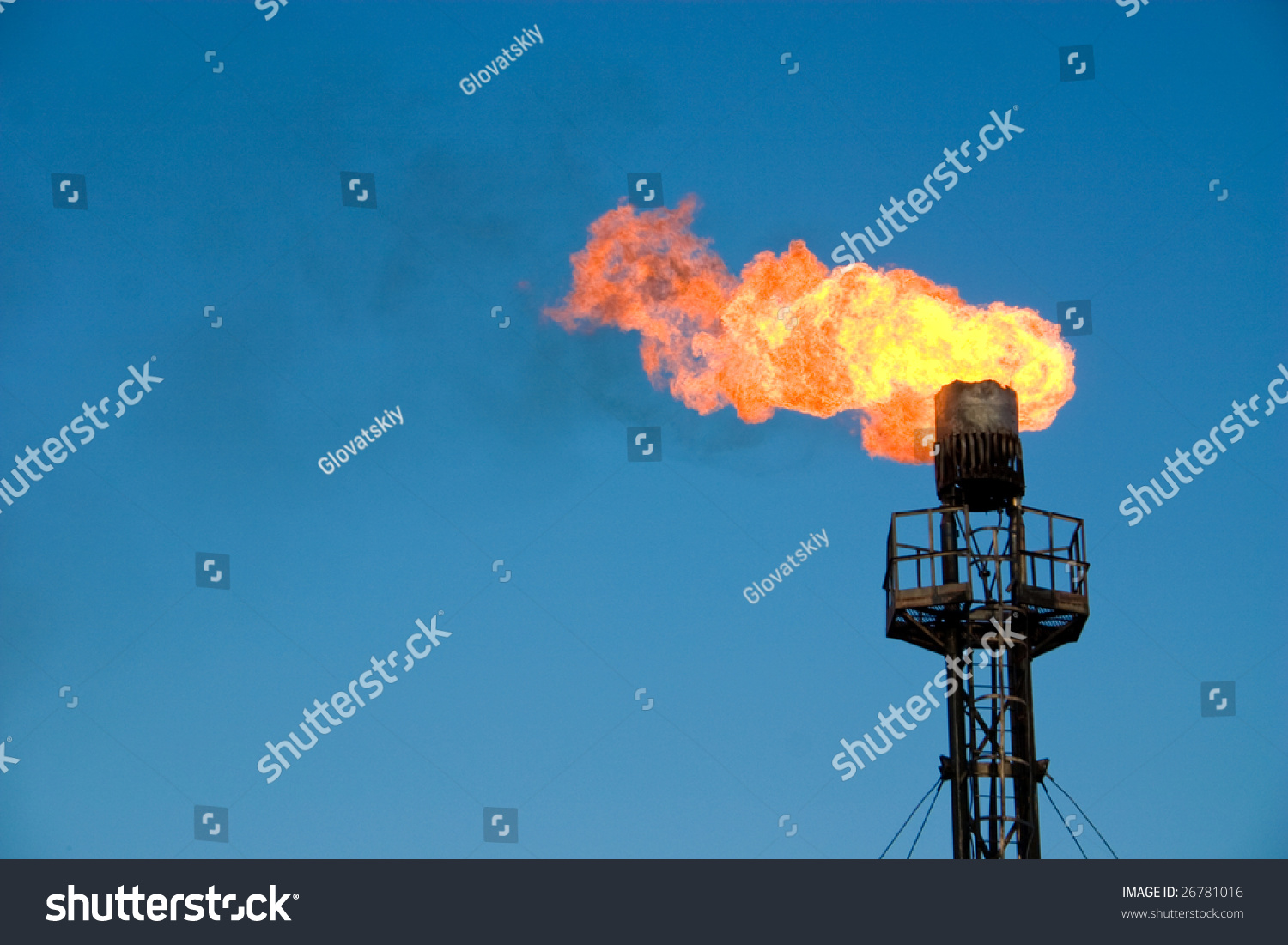 Burning Oil Gas Flare Stock Photo 26781016 | Shutterstock