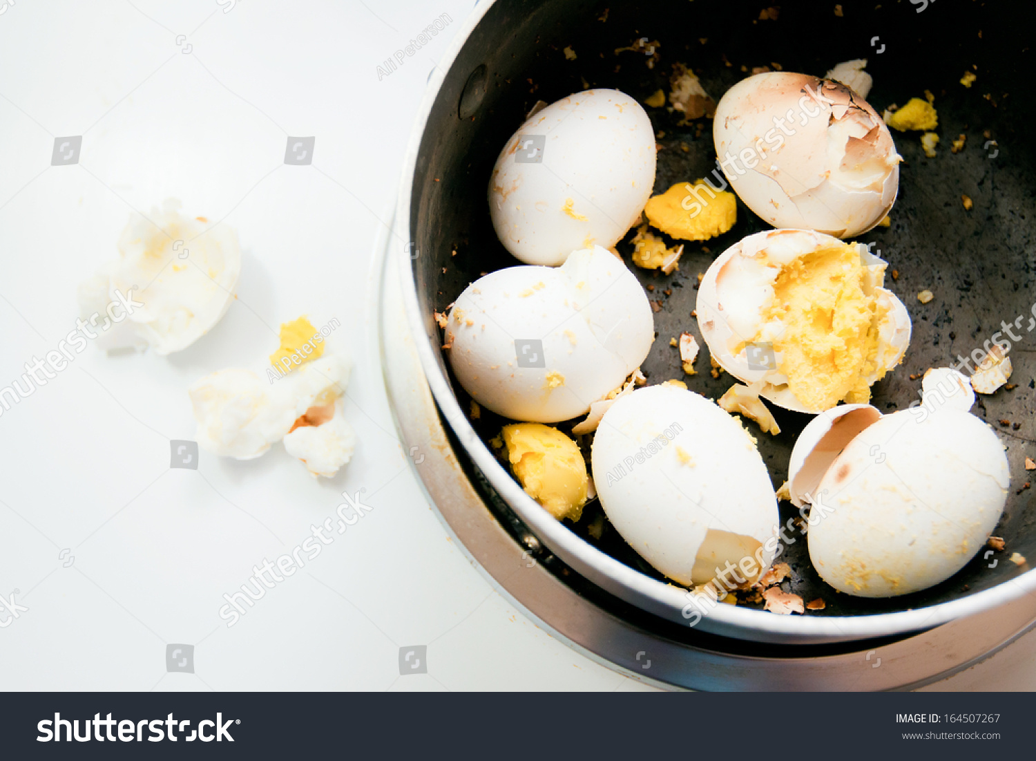 Burnt Boiled Eggs Stock Photo 164507267 Shutterstock