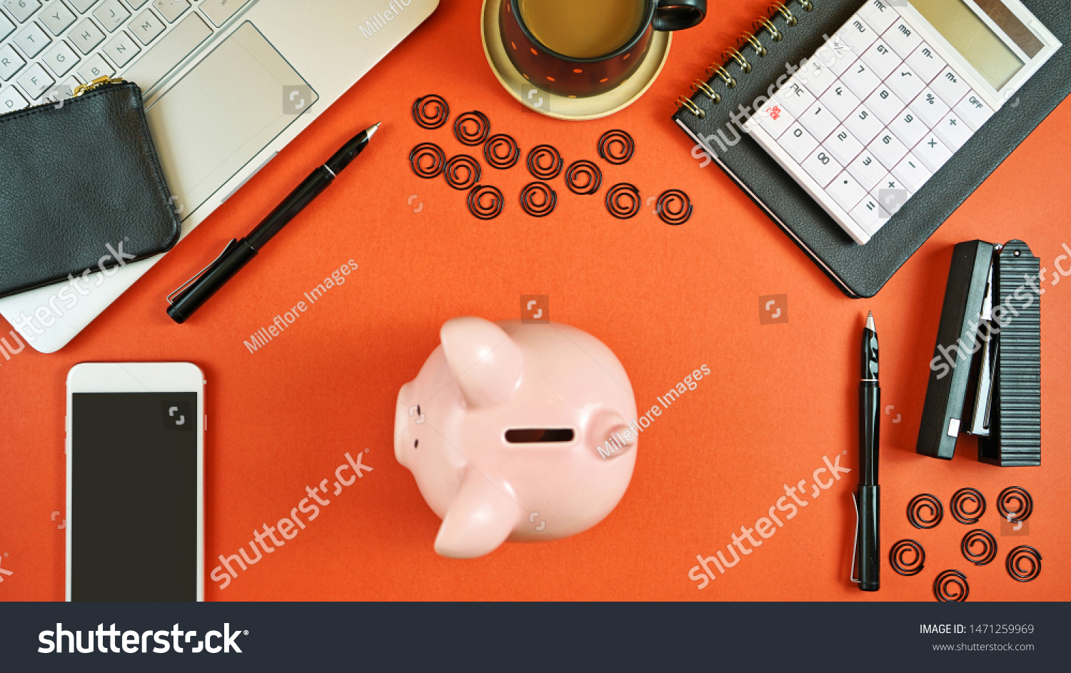 Business Finance Desk Workspace Concept Stylish Stock Photo Edit