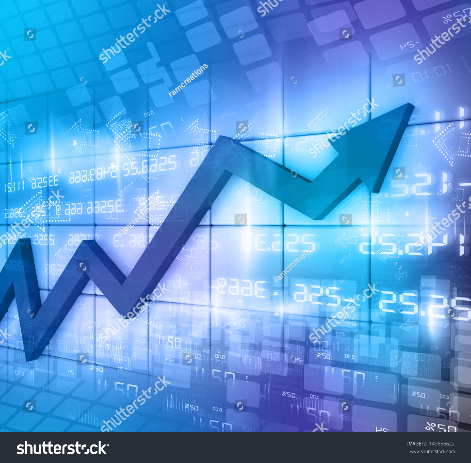 Business Arrow Graph Abstract Background Stock Photo 149656622 ...