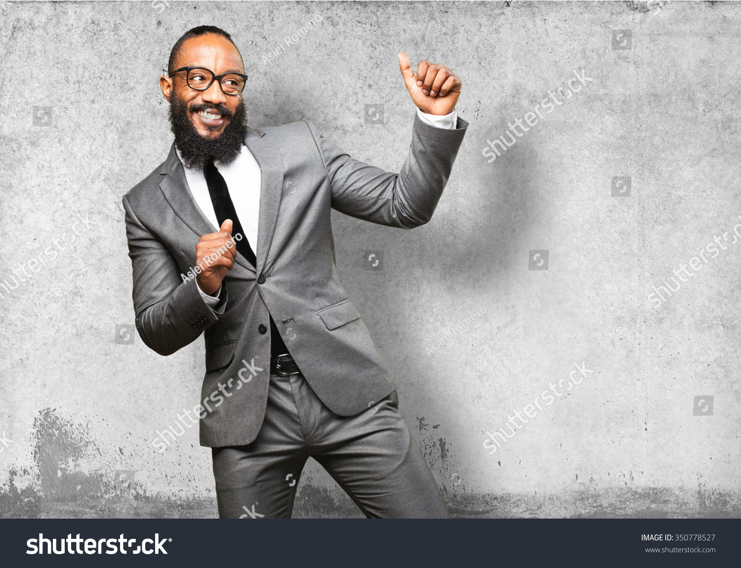 Business Black Man Dancing Stock Photo (Edit Now) 350778527