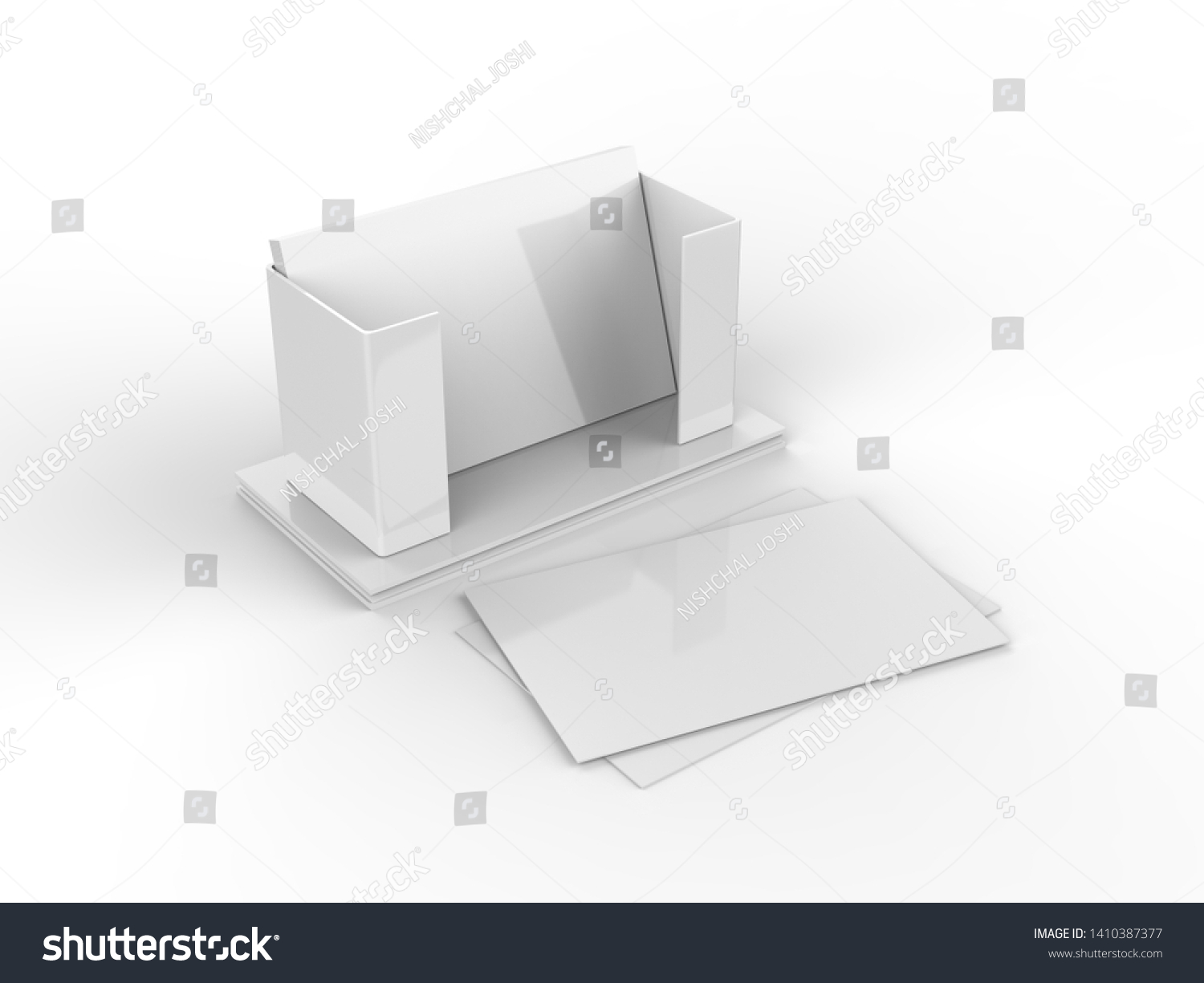 Business Card Holder Stand Mockup Template Stock Illustration Pertaining To Card Stand Template