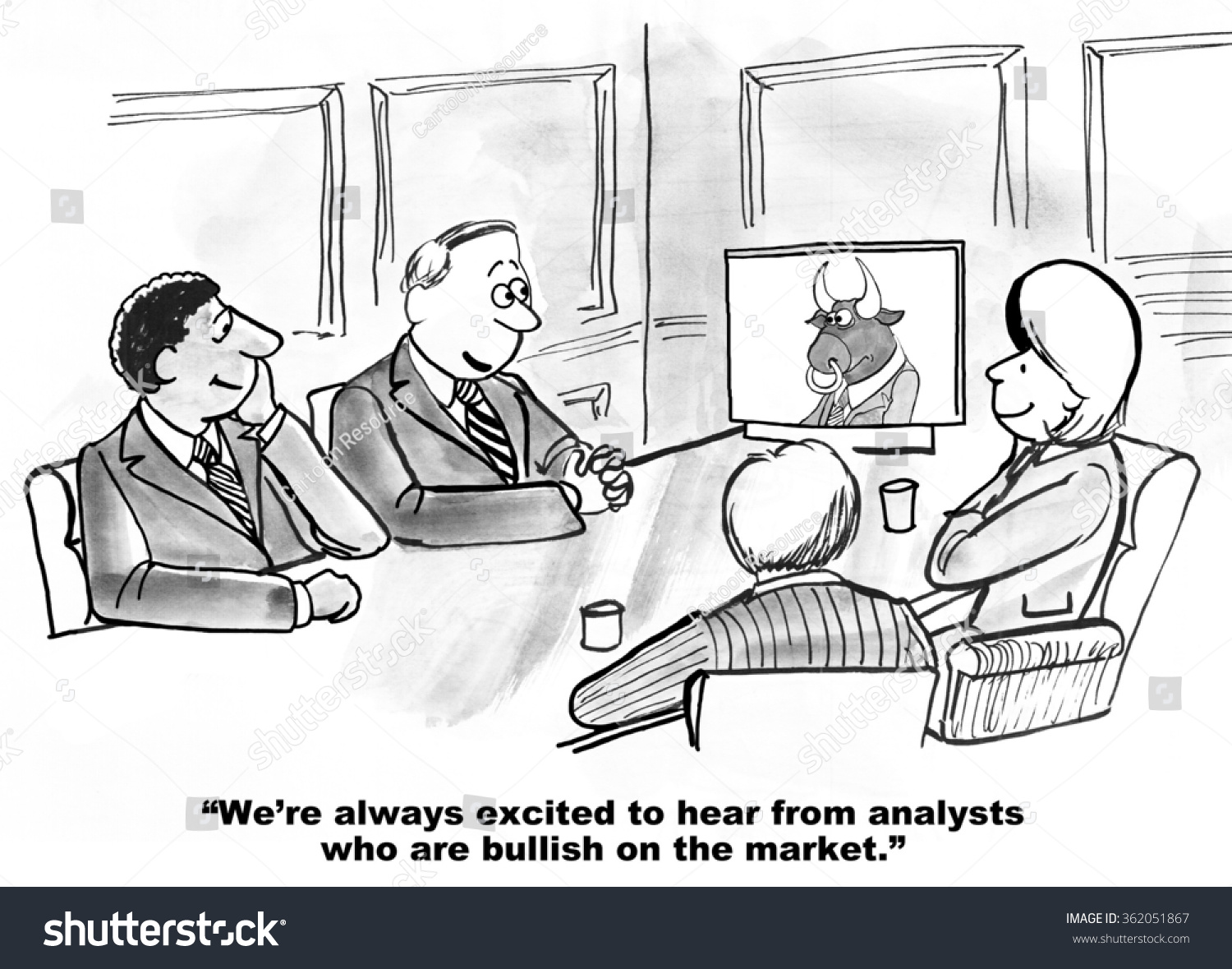 Stock Market Chart Cartoon