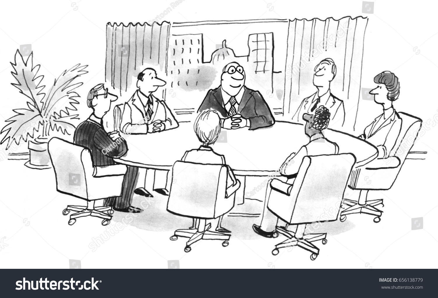 Business Cartoon Illustration Showing Business People Stock ...