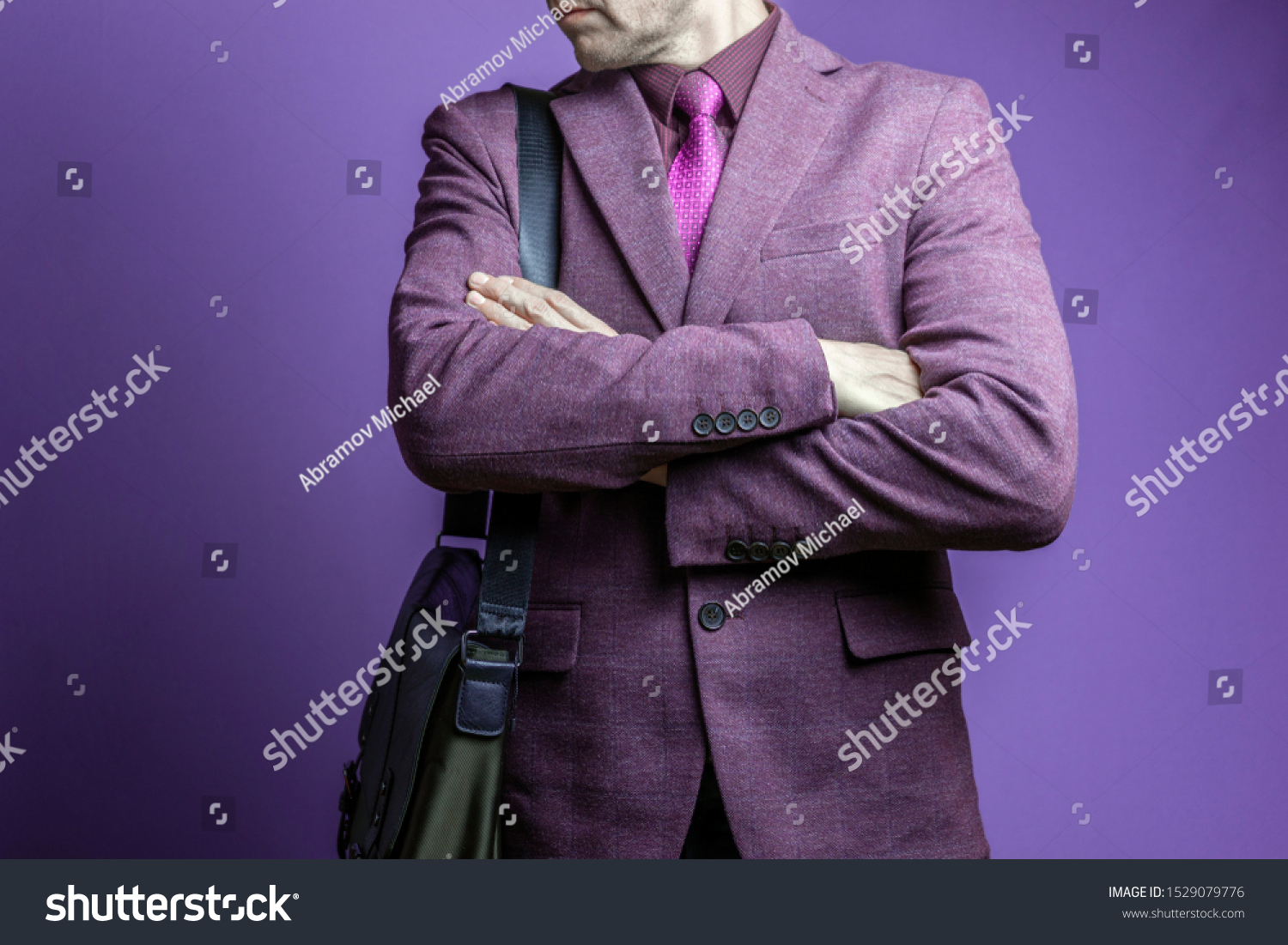 purple business suit