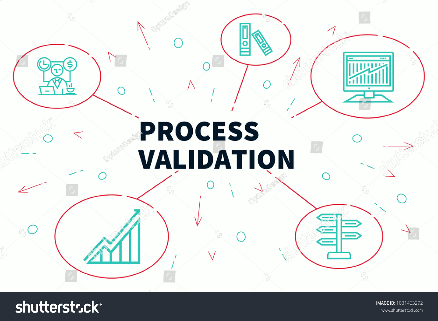 Business Illustration Showing Concept Process Validation Stock ...