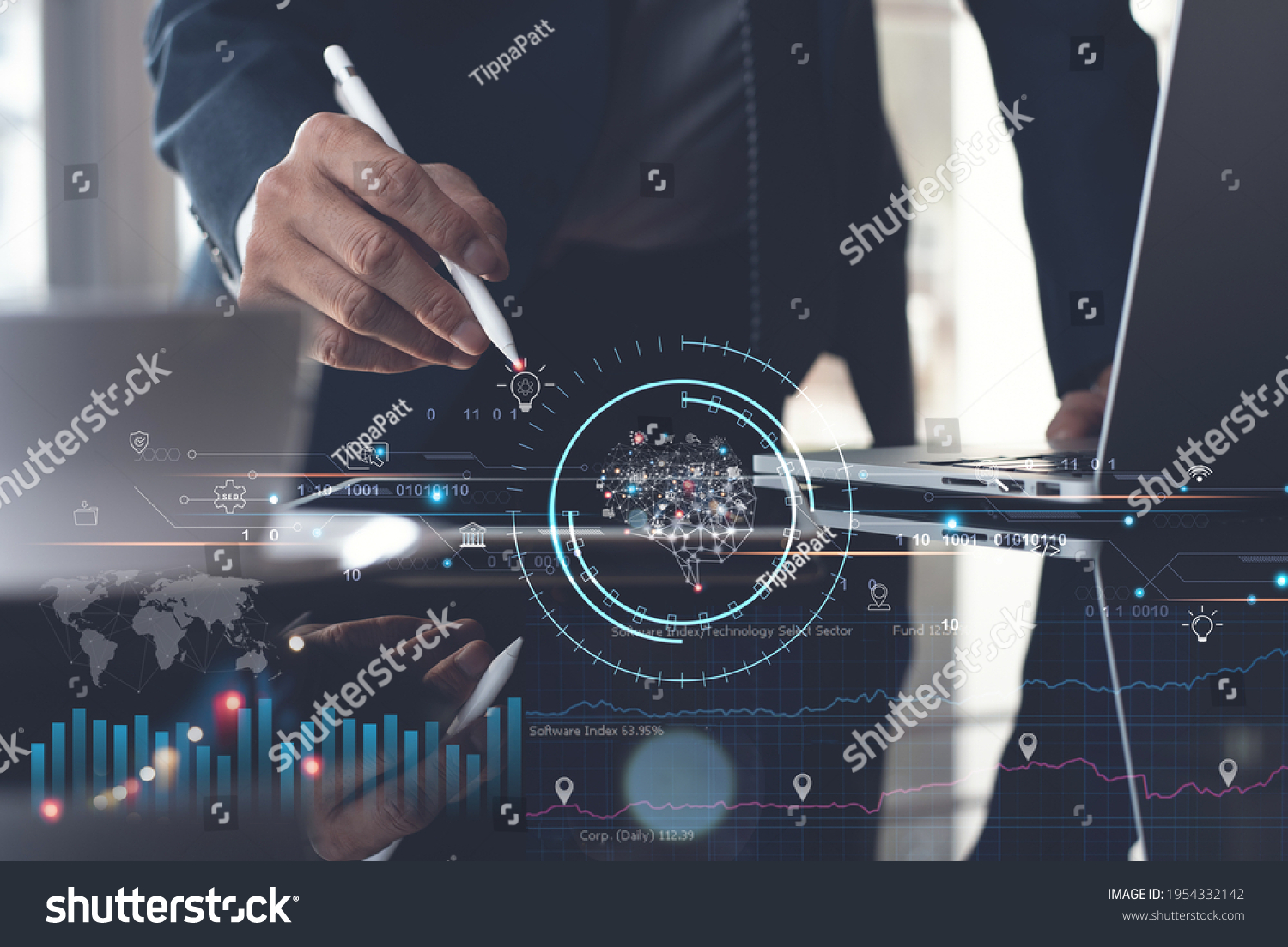 Business Intelligence Bi Artificial Intelligence Ai Stock Photo ...