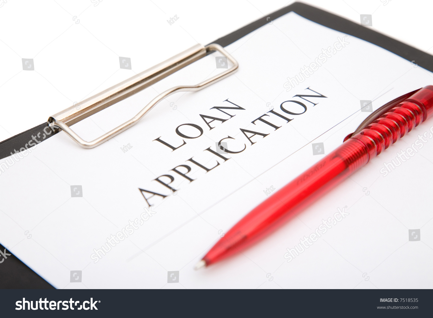 Business Loan Application Form With Red Pen On White Background Stock ...