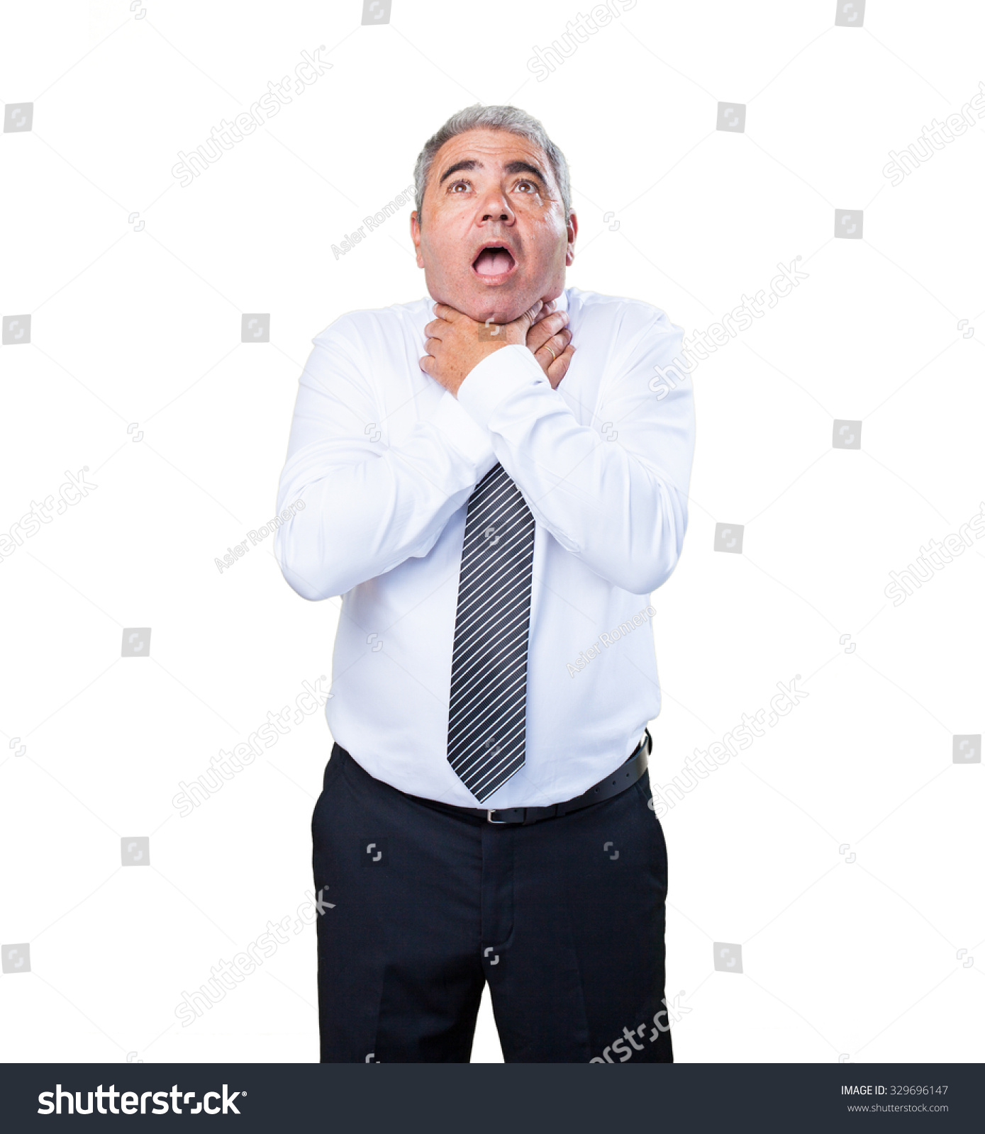 Business Man Drowning Gesture Stock Photo 329696147 : Shutterstock