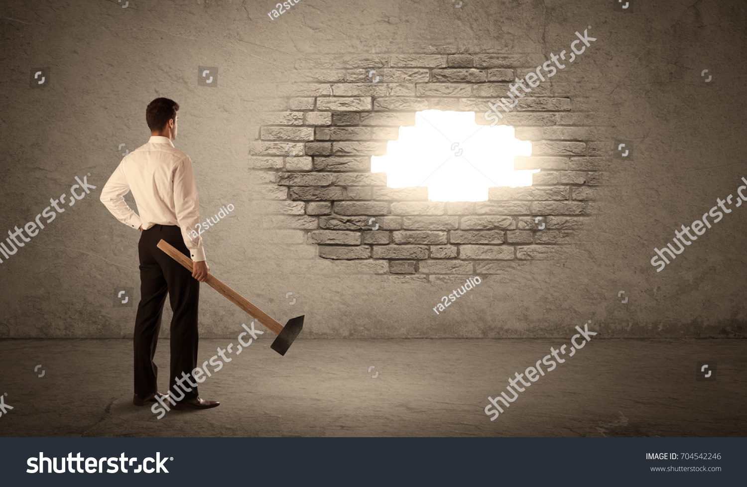 1,263 Man hitting wall with hammer Images, Stock Photos & Vectors ...