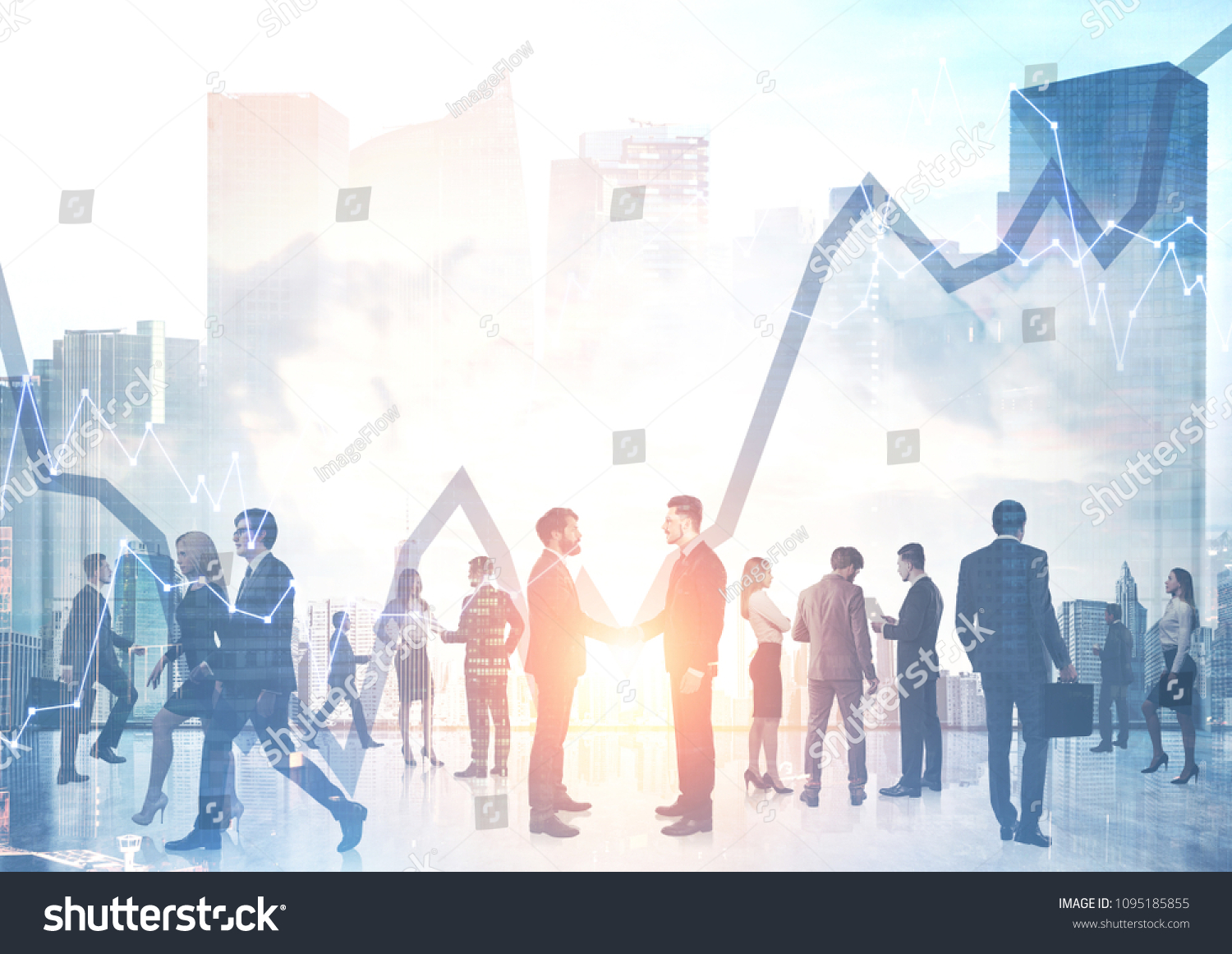 Business People Shaking Hands Business People Stock Photo 1095185855 ...