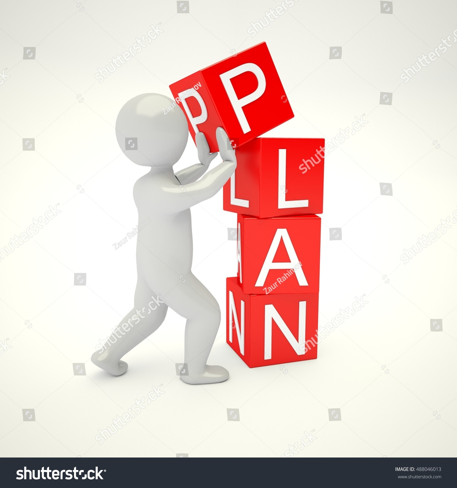 Business Plan 3d Illustration Render Stock Illustration 488046013 ...