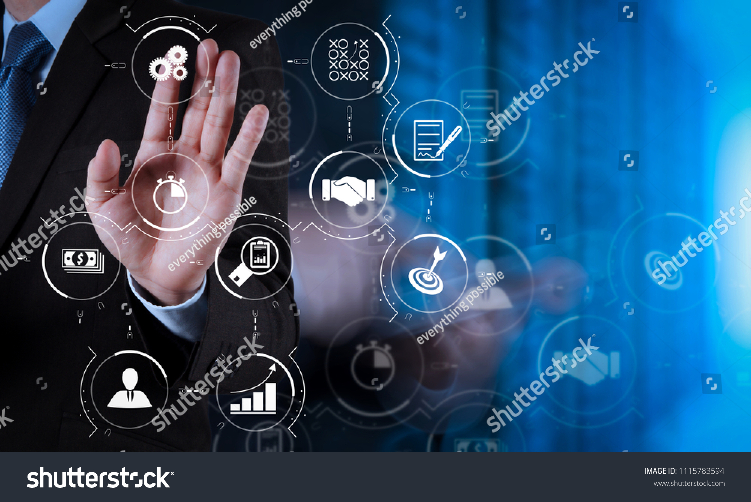 Business Process Management Workflow Automation Diagram Stock Photo Business Process Management Workflow Automation Diagram Stock Photo