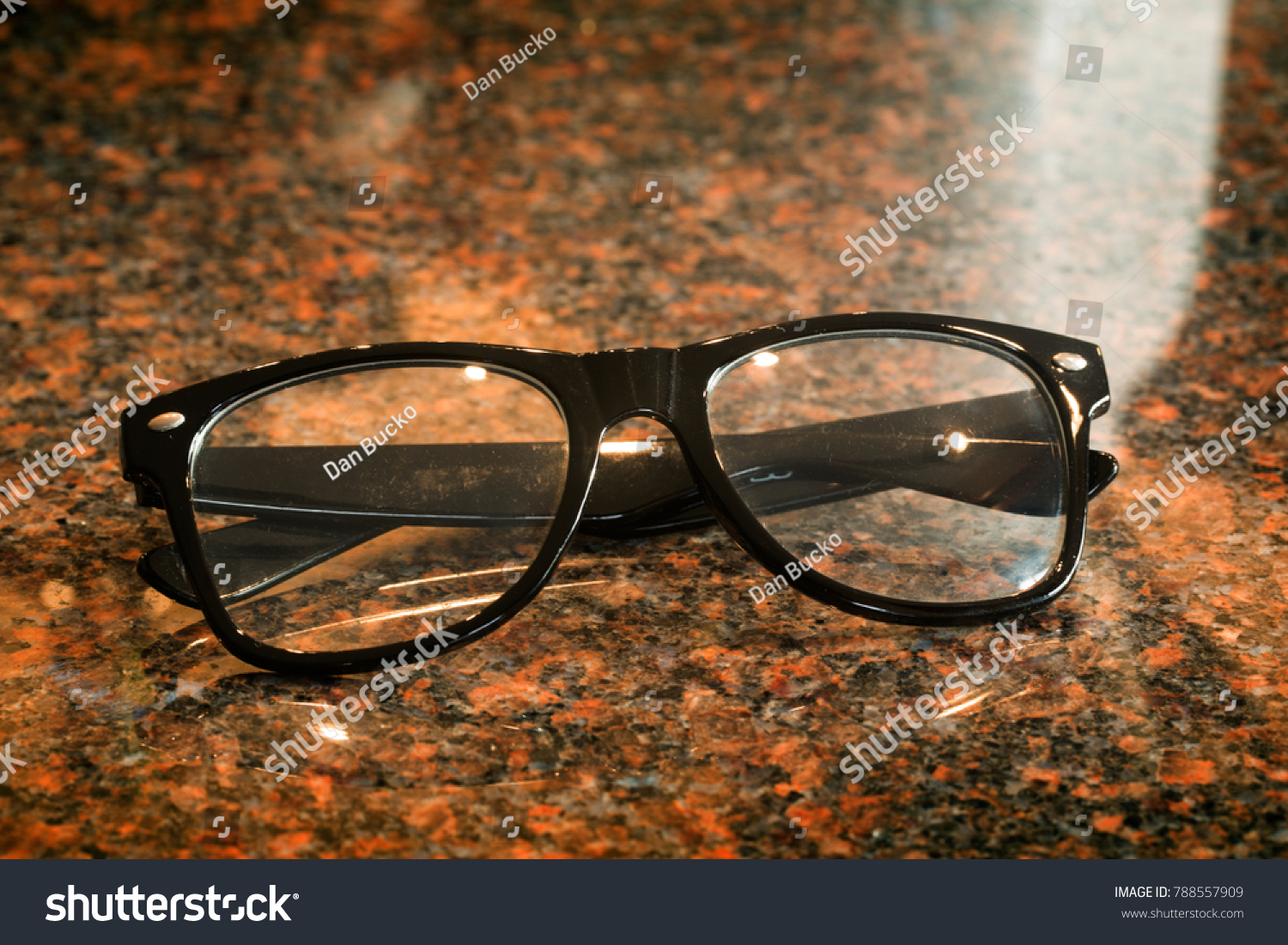 Business Reading Eyeglasses On Desk Clear Stock Photo Edit Now