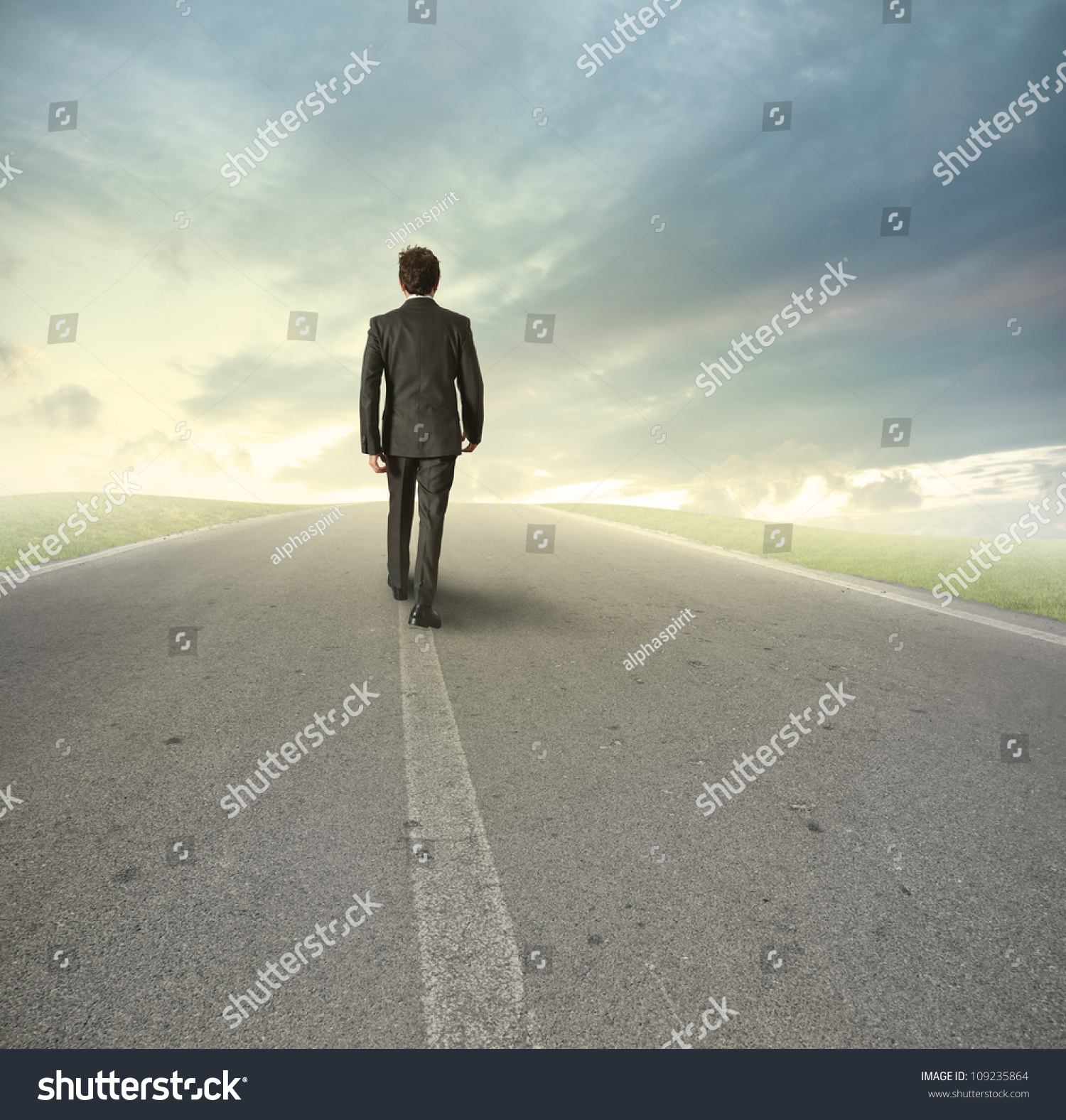 Businessman Goes Straight On His Way Stock Photo 109235864 : Shutterstock