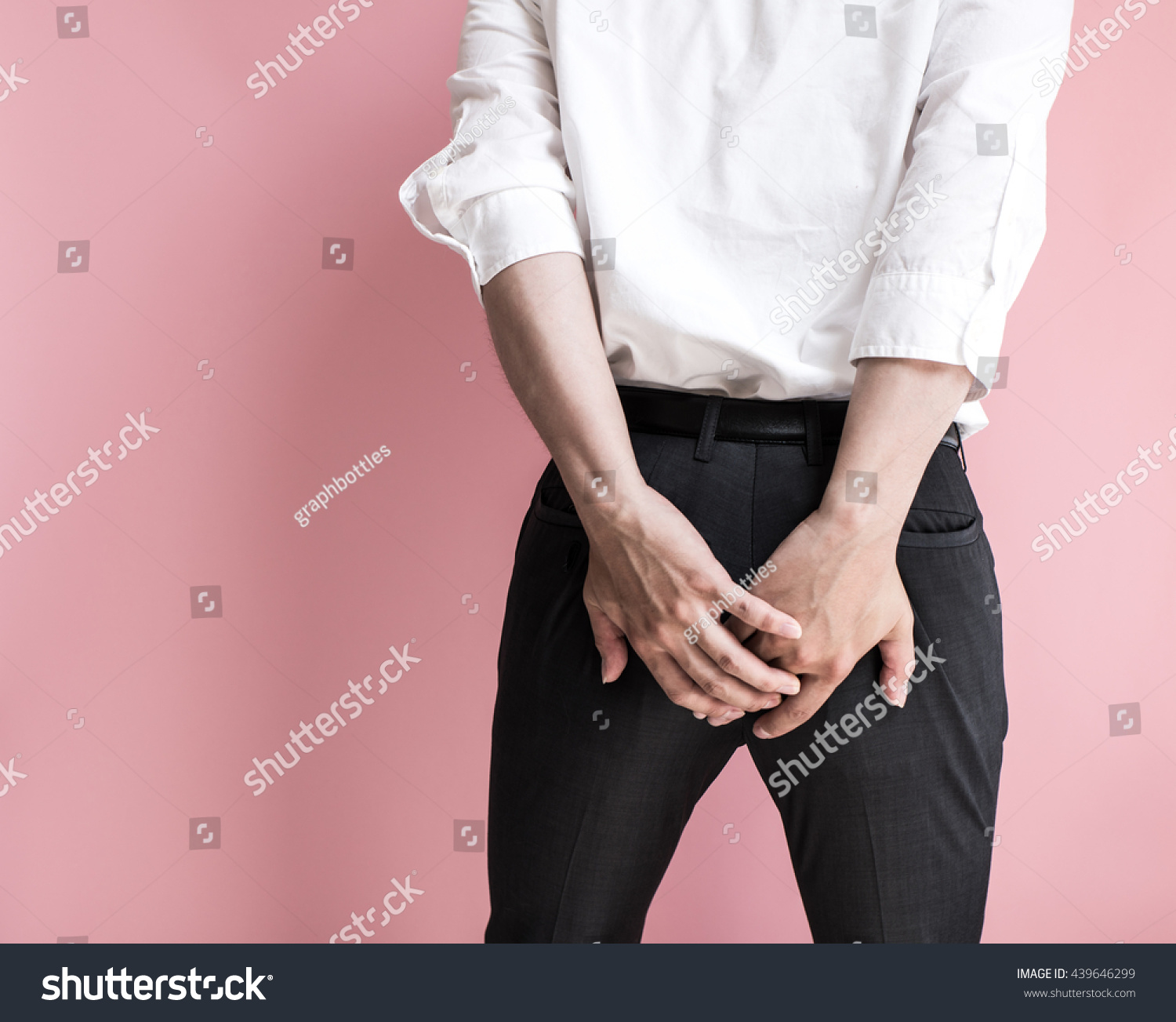 Businessman Holding His Bottom Stock Photo 439646299 Shutterstock