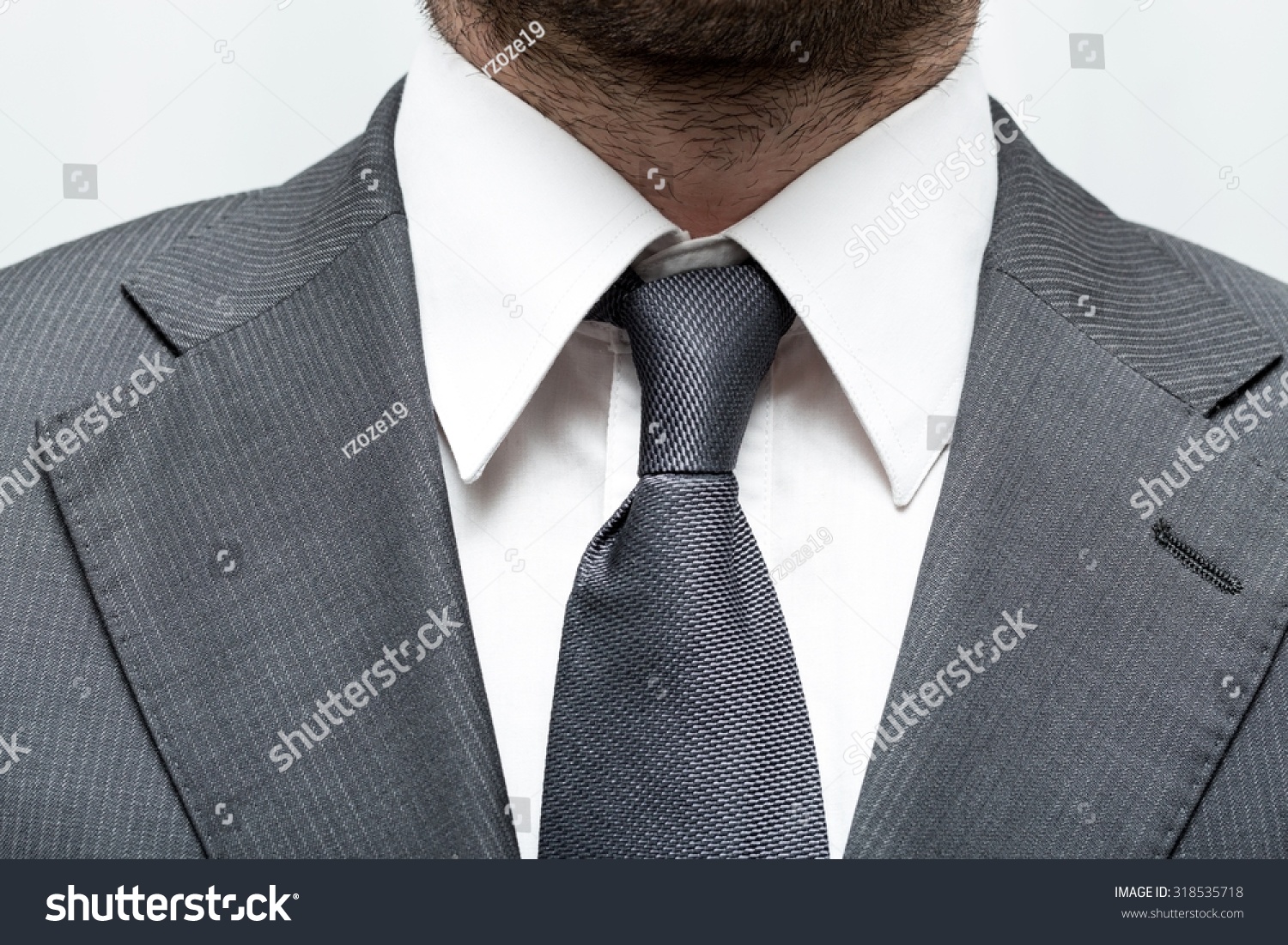 Businessman Suit Tie White Shirt Close Stock Photo 318535718 - Shutterstock