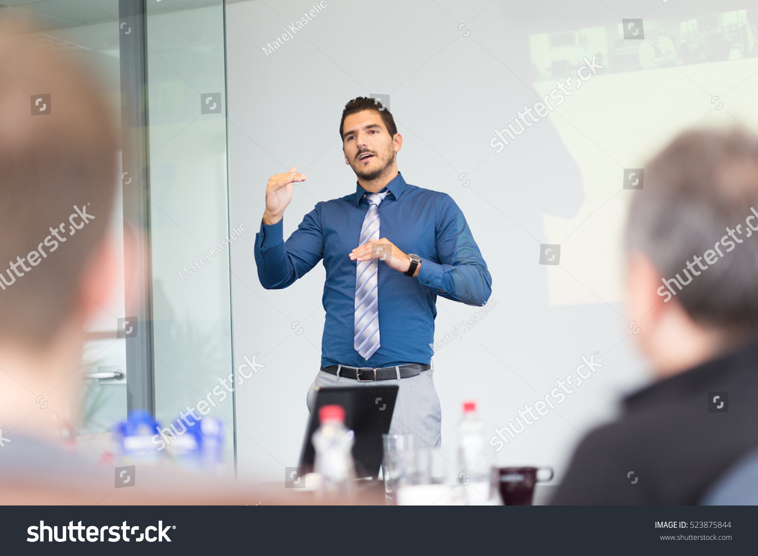 man doing presentation