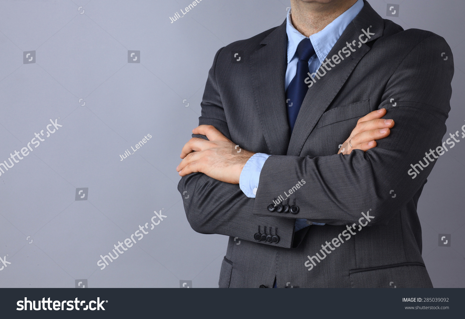 Businessman Standing Arms Crossed Stock Photo 285039092 | Shutterstock