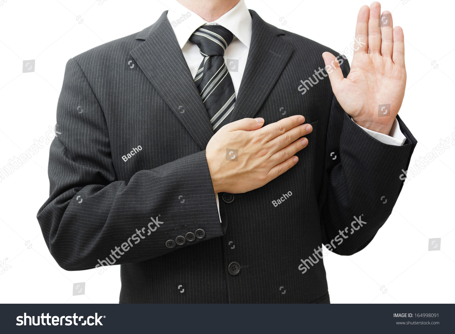 Businessman Taking Oath Stock Photo 164998091 - Shutterstock