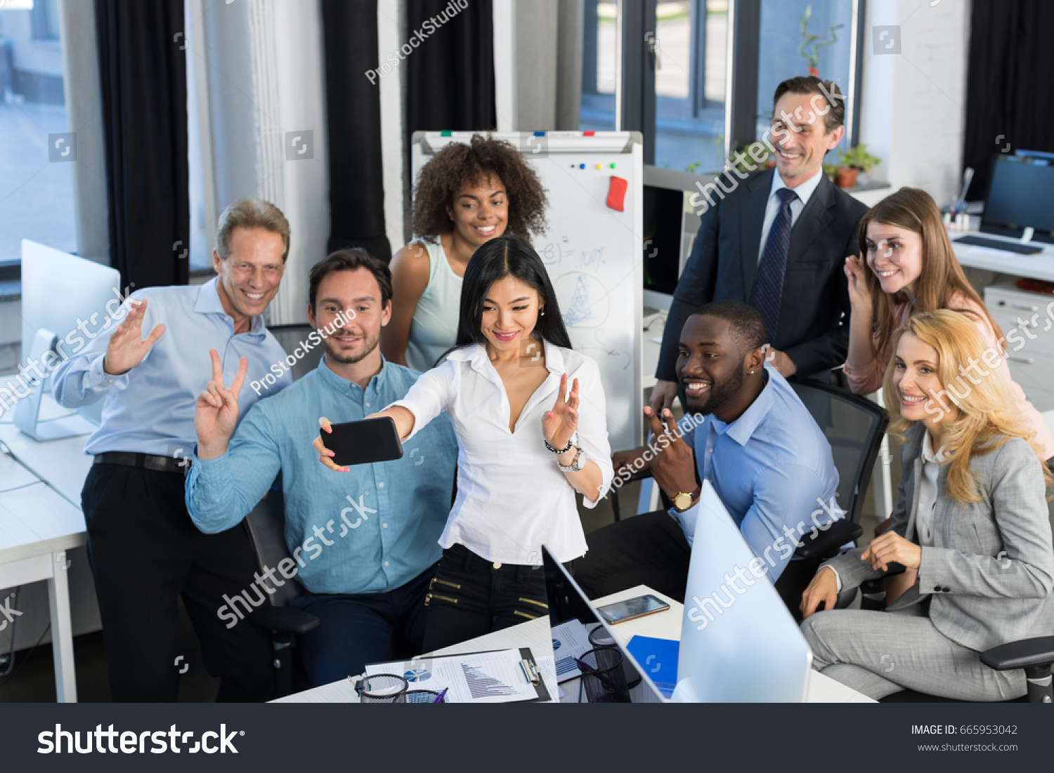 Businessmen Group Working Together Creative Office Stock Photo