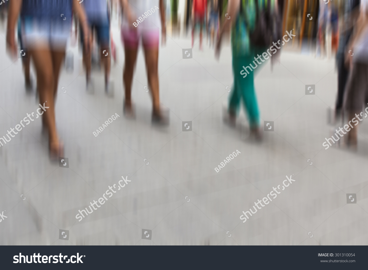 Busy Crowd People Walking Metro Station Stock Photo 301310054 ...