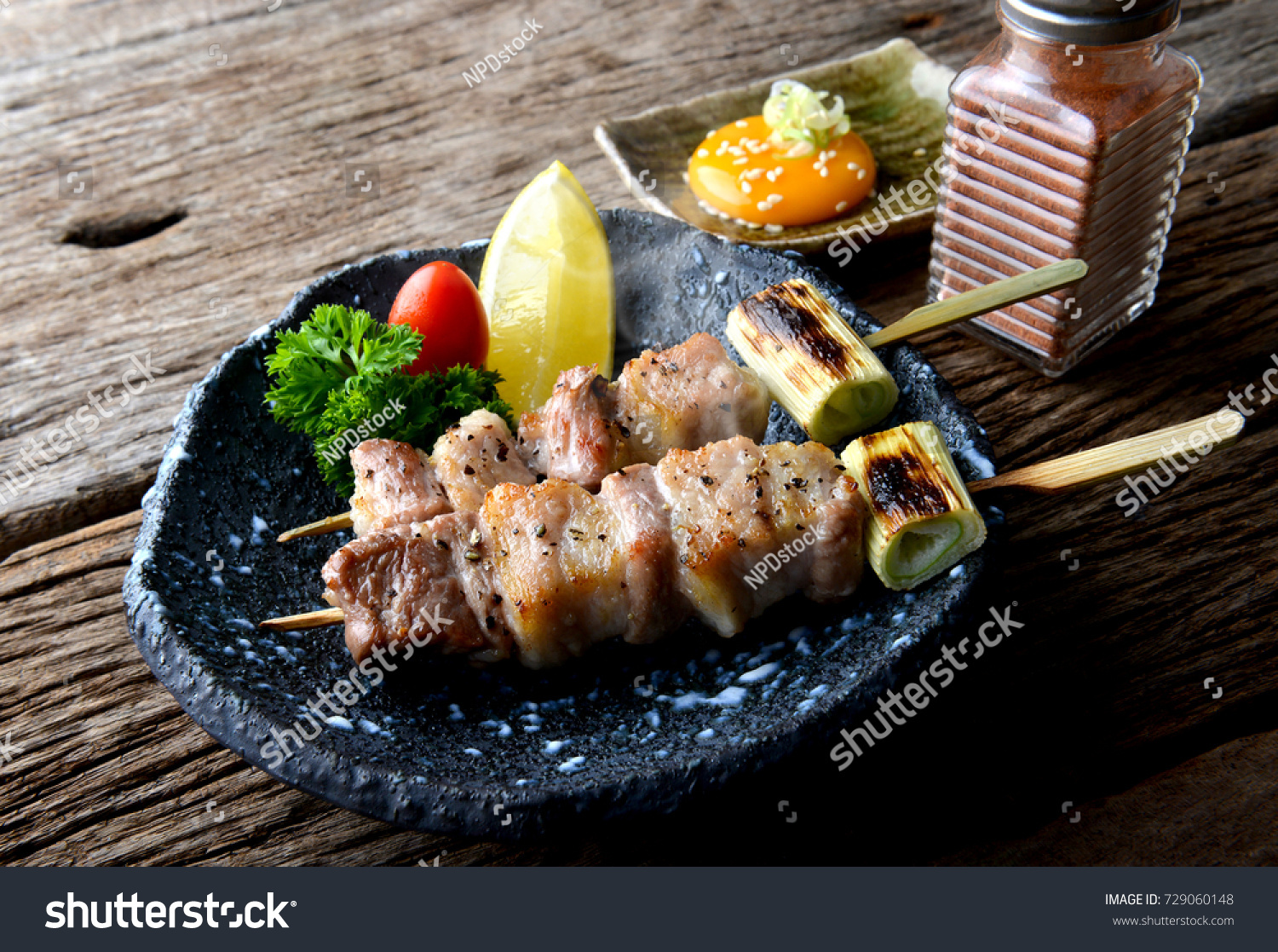 Butabara Yakitori Japanese Bacon Pork Grill Stok Fotoğrafı 729060148