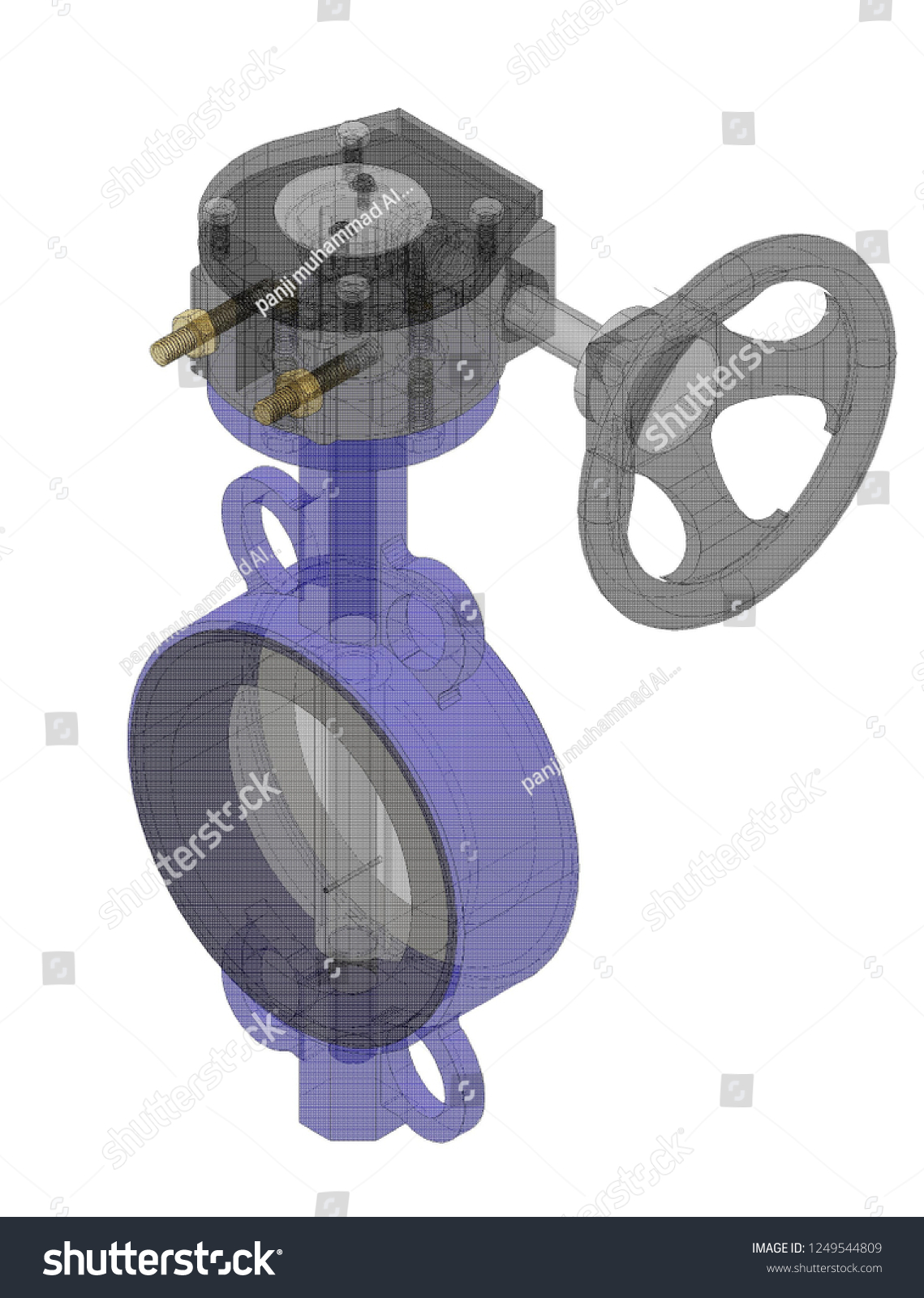 Download Butterfly Valve 3d Rendering 3d Illustration Stock Illustration 1249544809