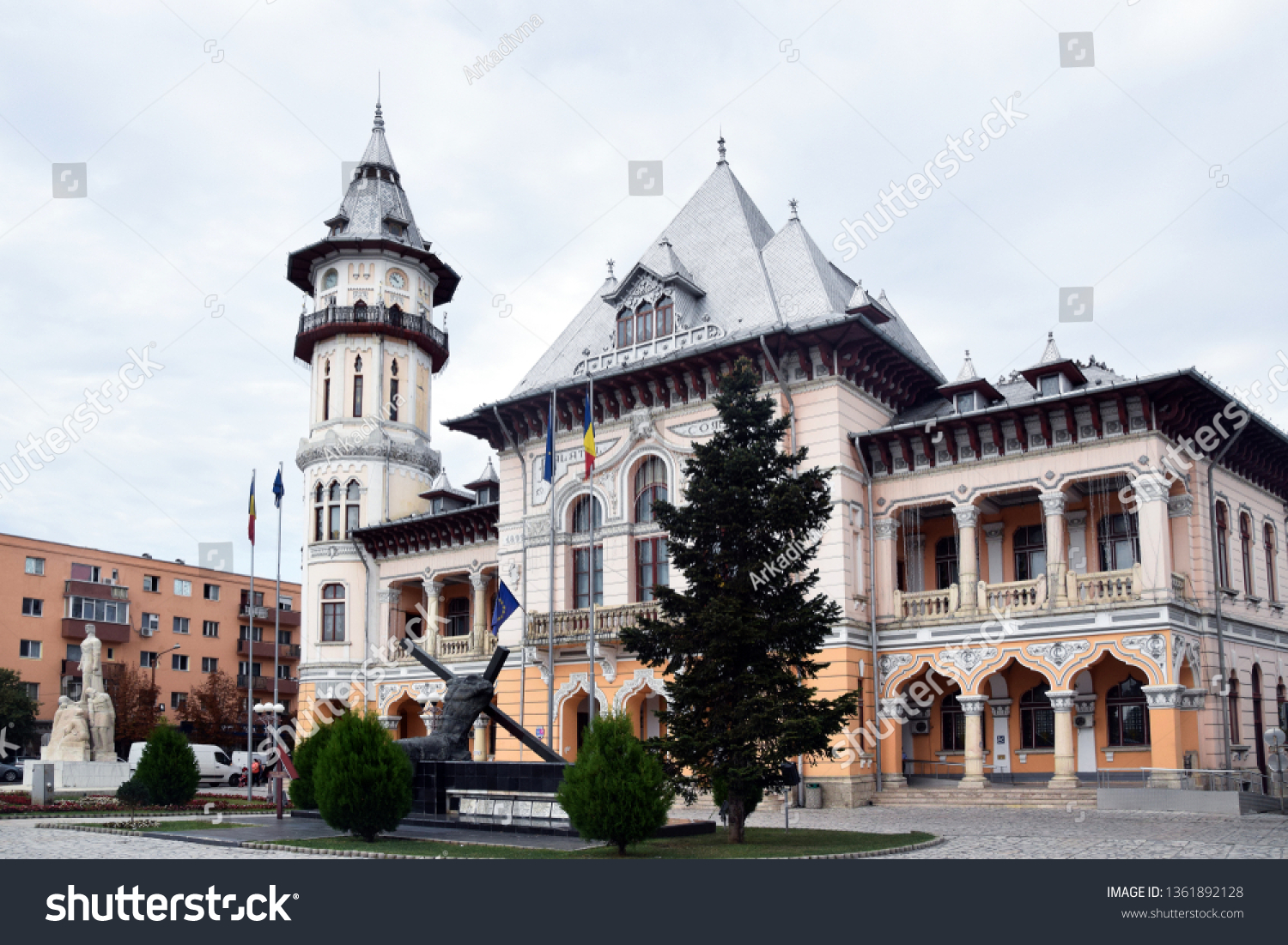 Buzau City Hall Communal Palace Palatul Stock Photo Edit Now 1361892128