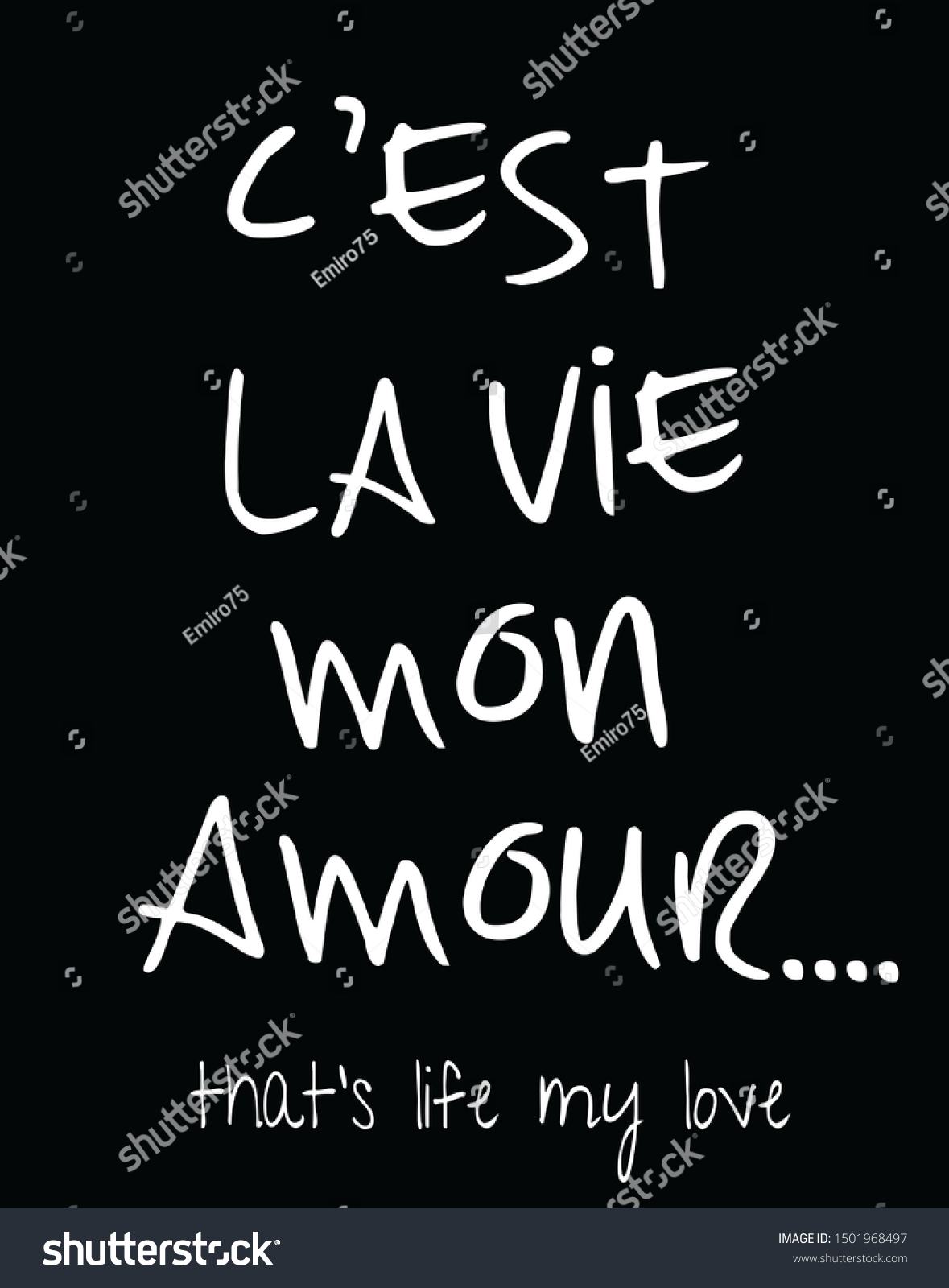 What does mon Amour mean?