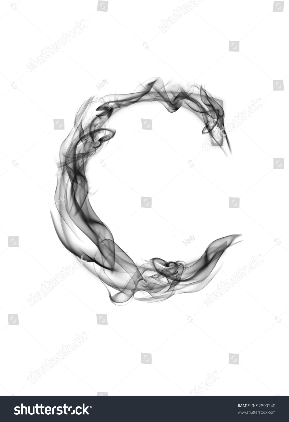 C Letter Smoke Alphabet Stock Illustration 92899240 - Shutterstock