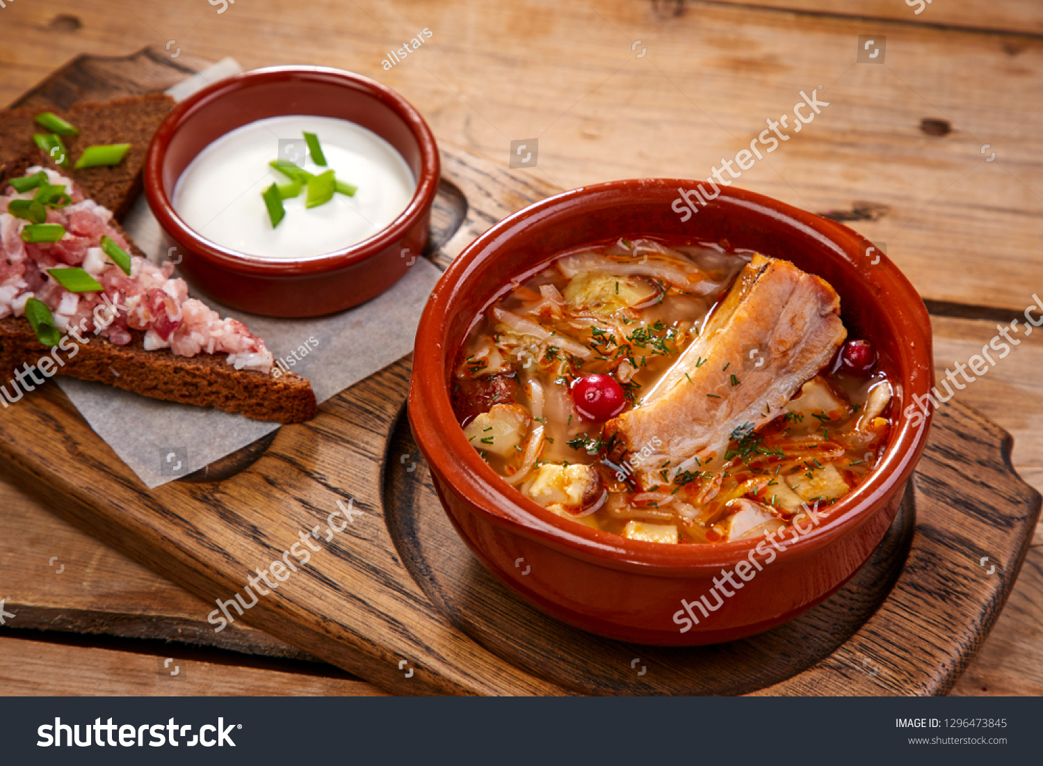  Tawny Brown Classic  Template Design Featuring Cabbage Soup with Ribs