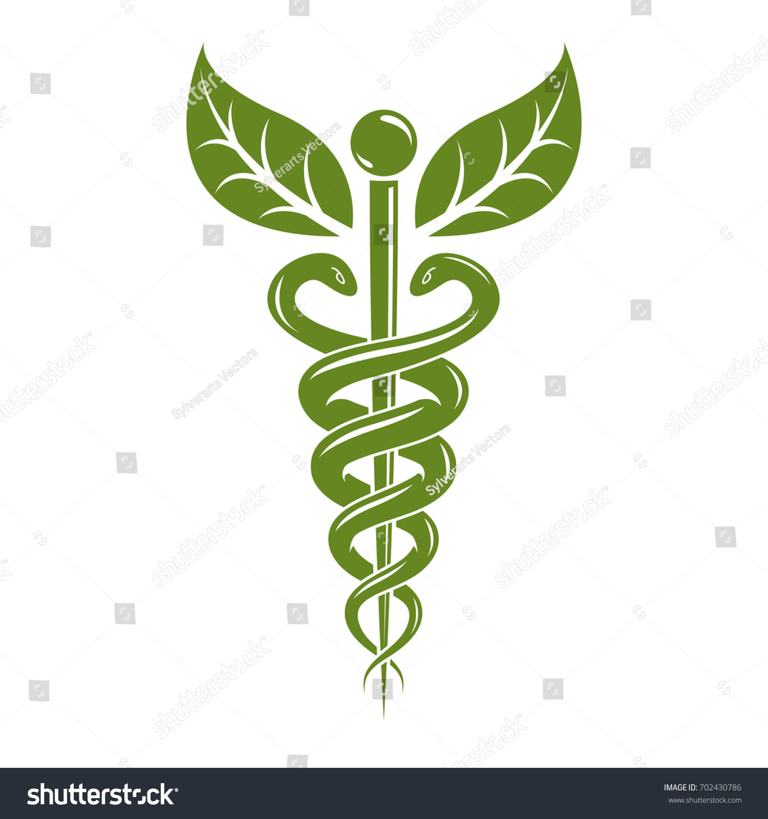 Caduceus Medical Symbol Graphic Emblem Use: Ilustrações Stock 702430786