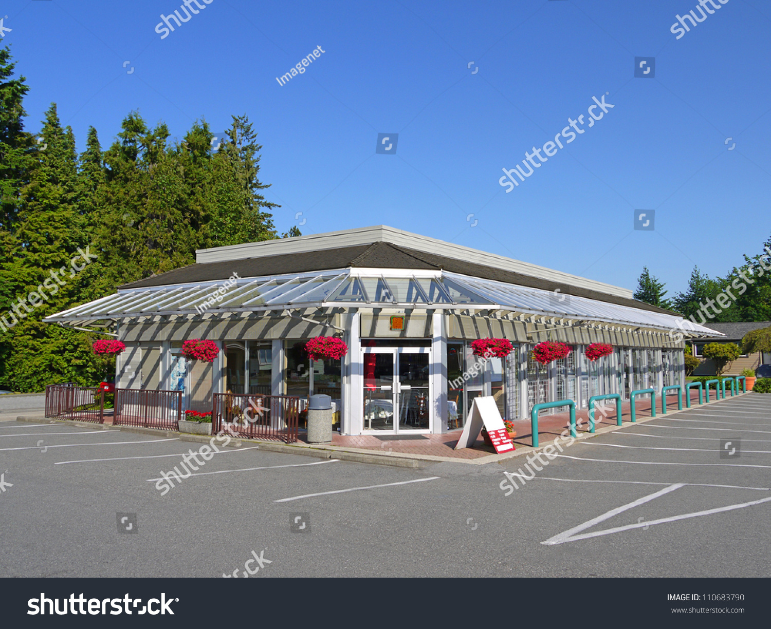 Cafe Front Door Office Building On Stock Photo Edit Now 110683790