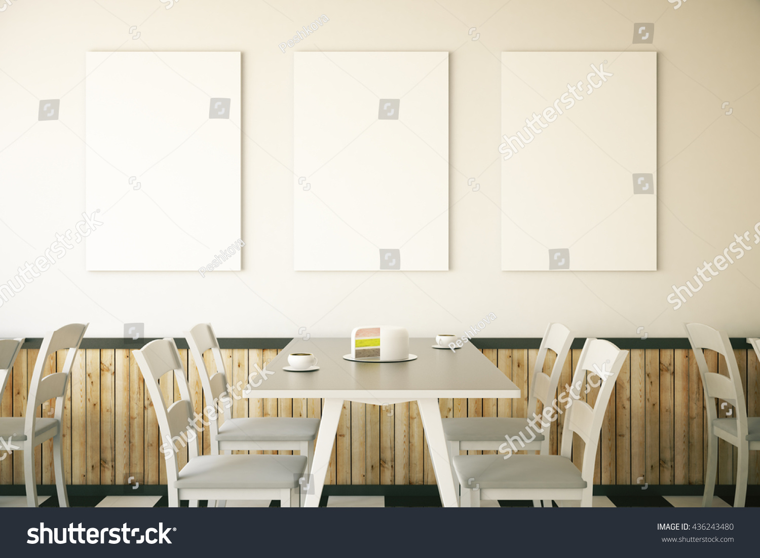 cafe interior cake on table three stock illustration 436243480 cafe interior cake on table three stock illustration 436243480