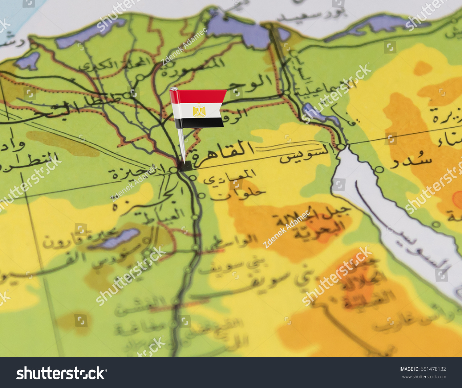 Egypt Map In Arabic Cairo On Map Arabic Language Pin Stock Photo 651478132 | Shutterstock